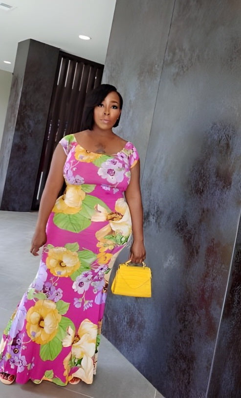 Kira K Sunflower Backless Dress